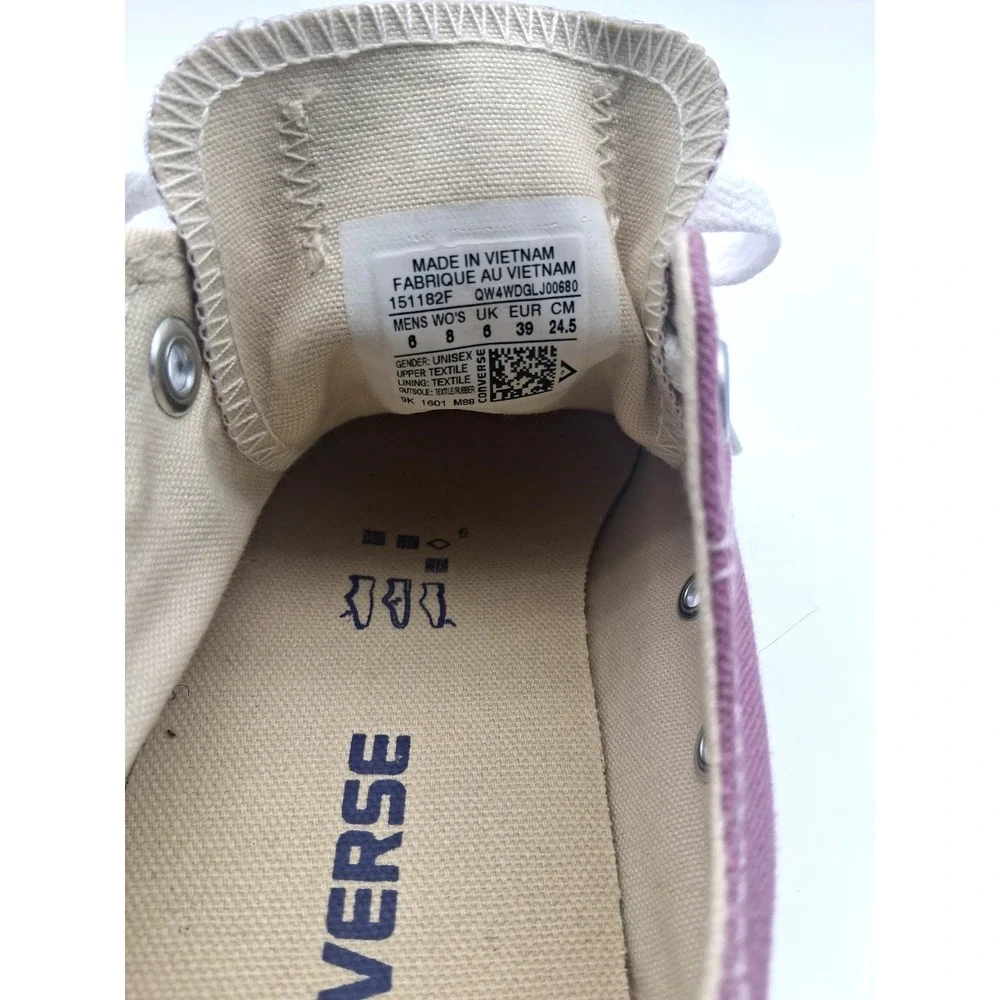 Converse Chuck Taylor All Star Pink Canvas Sneakers Low Top Size 6 Men Women 8